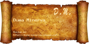Duma Minerva névjegykártya